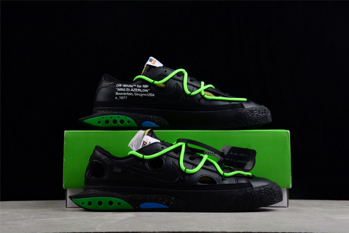 OF x Nike Blazer Low Black Green DH7863-100