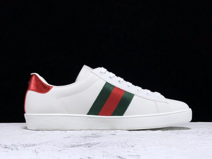 Gv*c ace embroidered low-top sneaker white with snake
