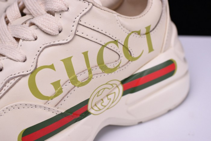 GUCC LOGO RHYTON VINTAGE TRAINER SNEAKER 500877 DRW00 9522